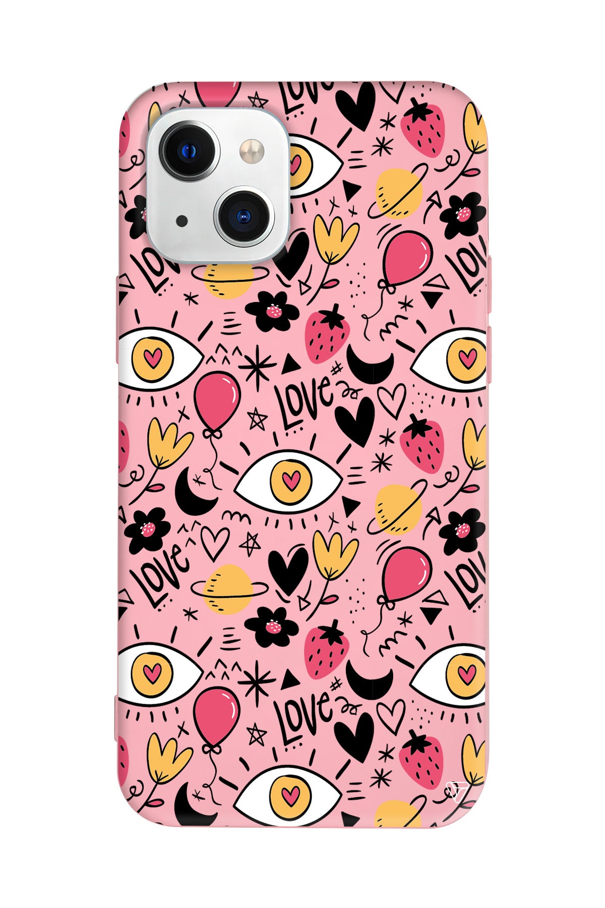 Punk Love Lansman Model İçi Kadife Silikon Telefon Kılıfı – Plus Serisine Özel