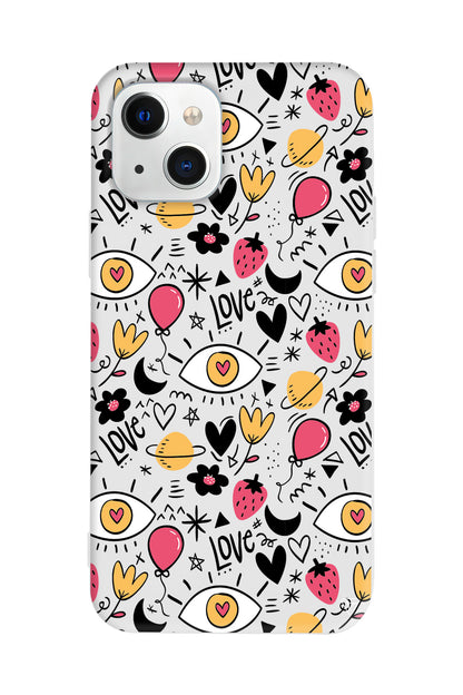 Punk Love Lansman Model İçi Kadife Silikon Telefon Kılıfı