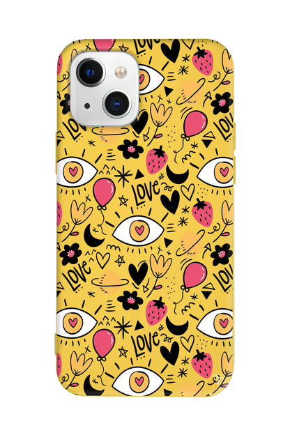 Punk Love Lansman Model İçi Kadife Silikon Telefon Kılıfı – Plus Serisine Özel