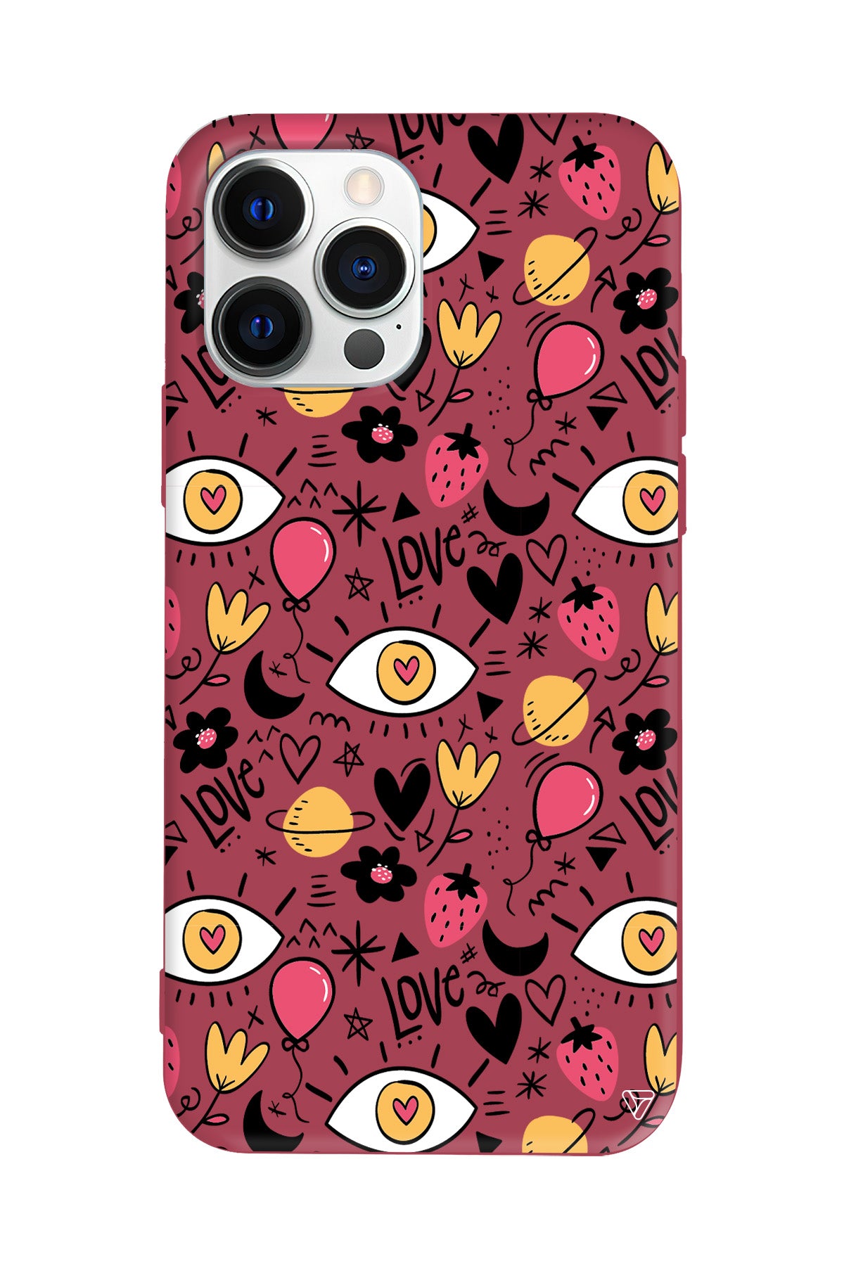 Punk Love Lansman Model İçi Kadife Silikon Telefon Kılıfı