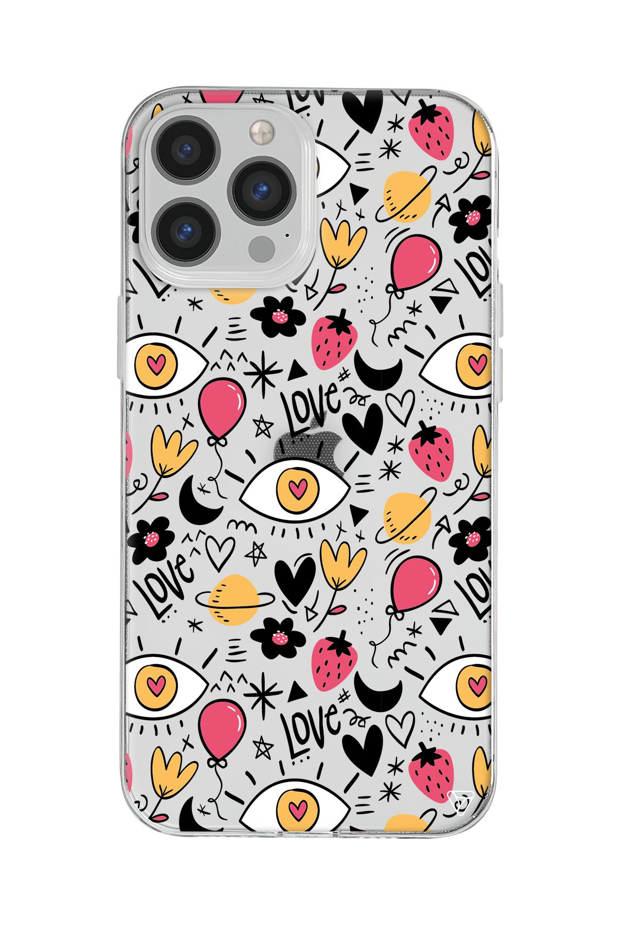 Punk Love Lansman Model İçi Kadife Silikon Telefon Kılıfı