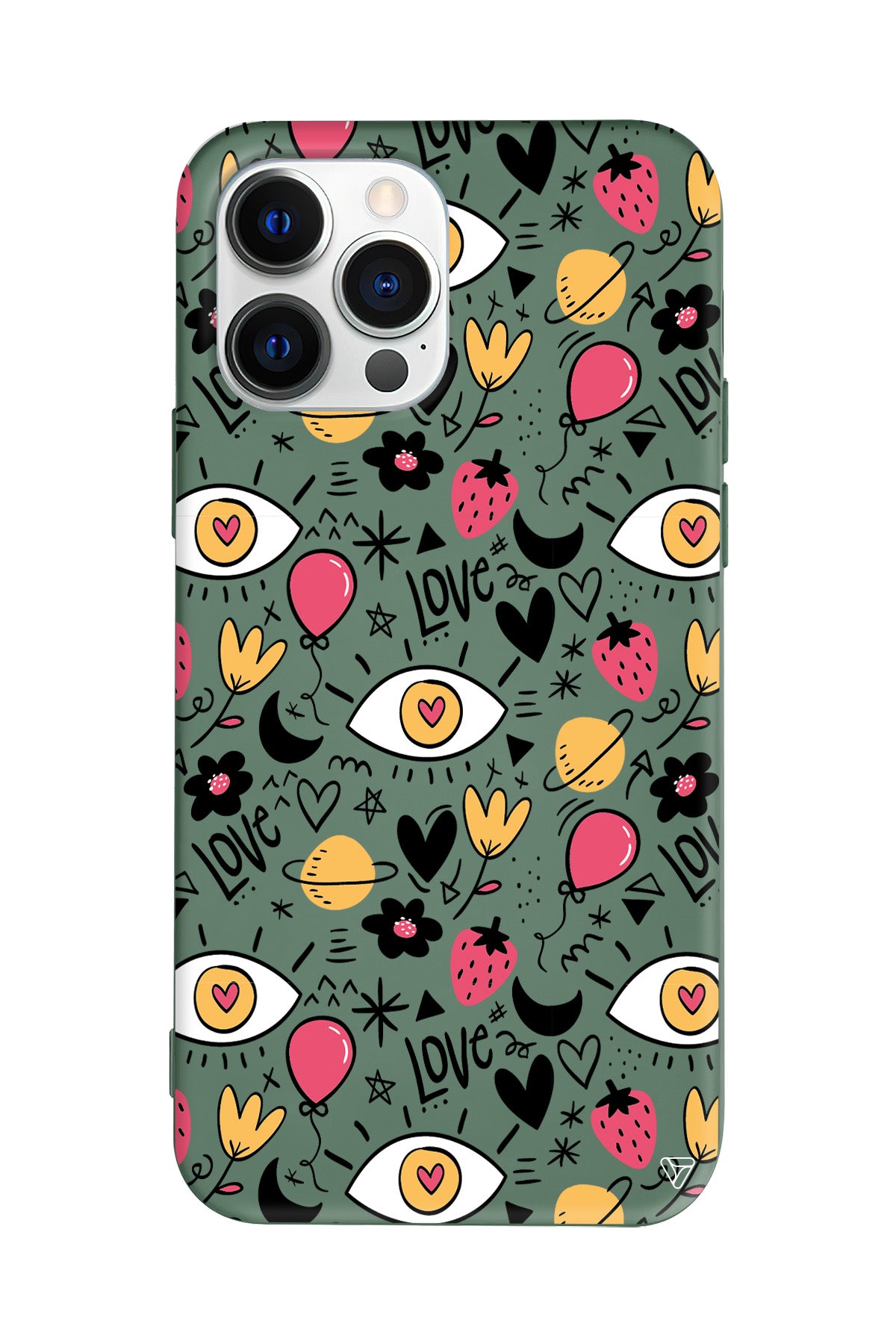 Punk Love Lansman Model İçi Kadife Silikon Telefon Kılıfı