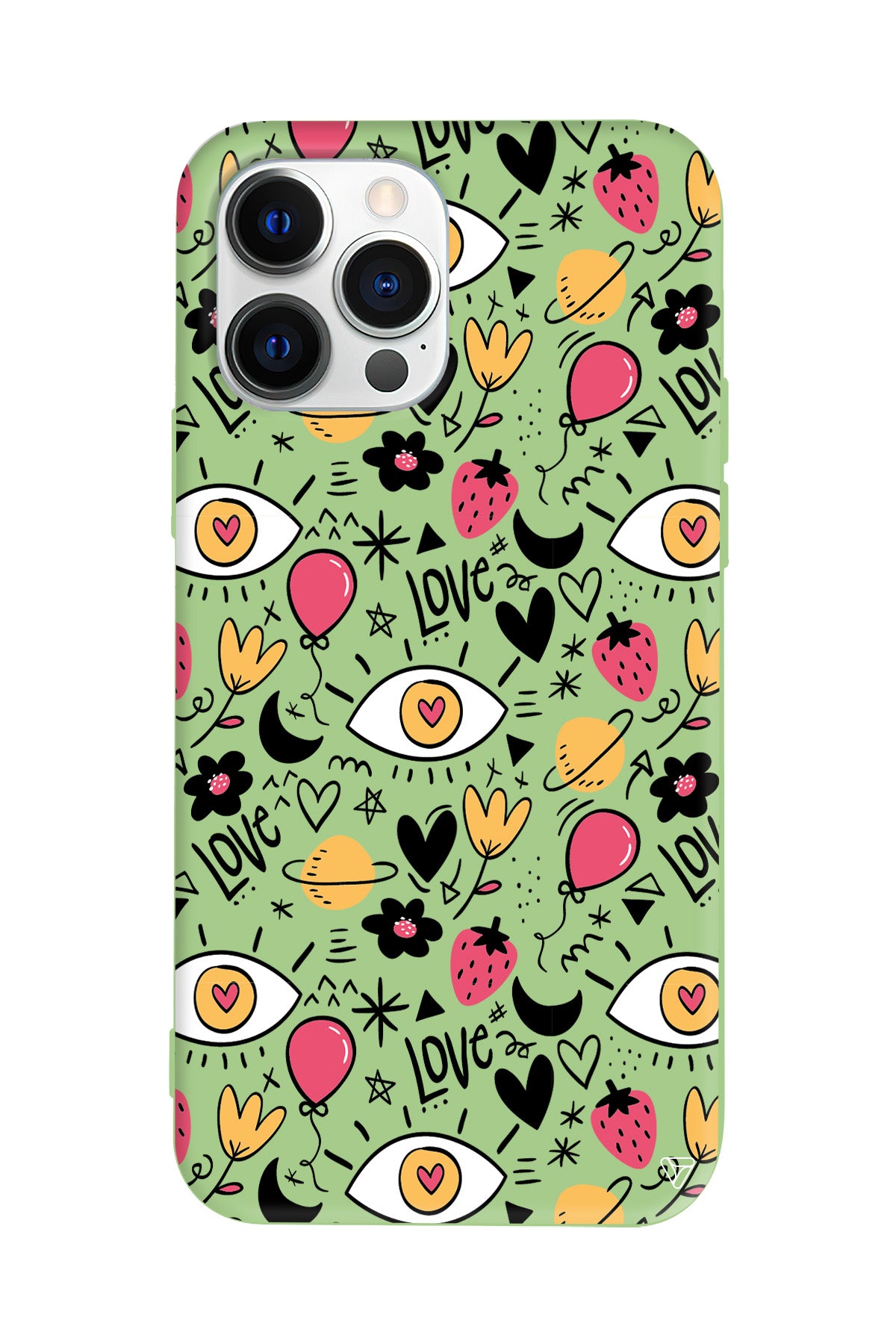 Punk Love Lansman Model İçi Kadife Silikon Telefon Kılıfı