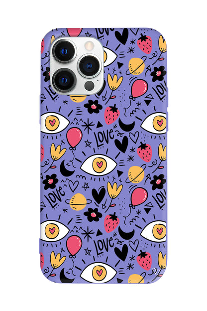 Punk Love Lansman Model İçi Kadife Silikon Telefon Kılıfı