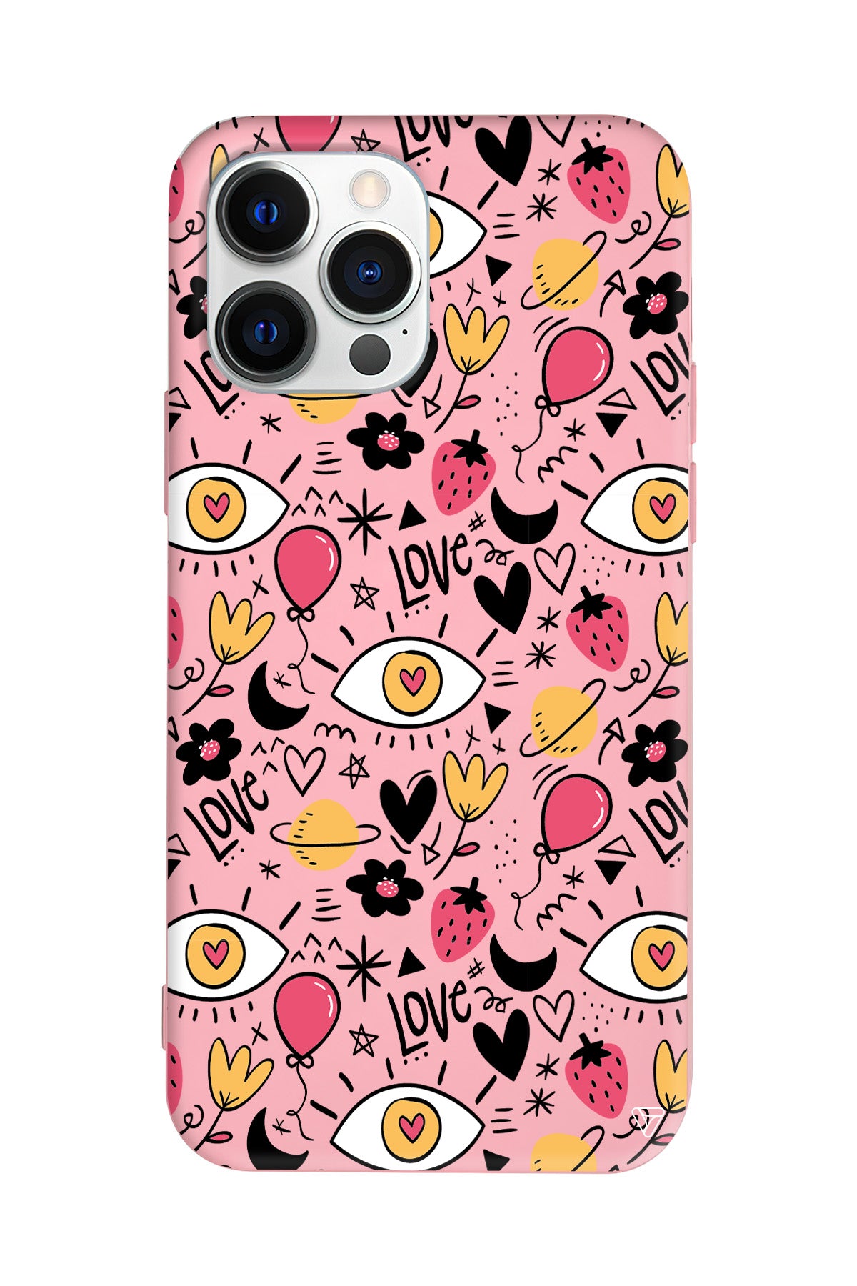 Punk Love Lansman Model İçi Kadife Silikon Telefon Kılıfı