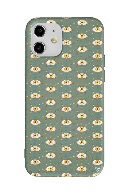 Sarı Goz Lansman Model İçi Kadife Silikon Telefon Kılıfı