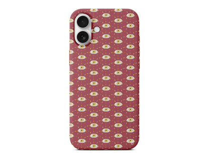 Sarı Goz Lansman Model İçi Kadife Silikon Telefon Kılıfı