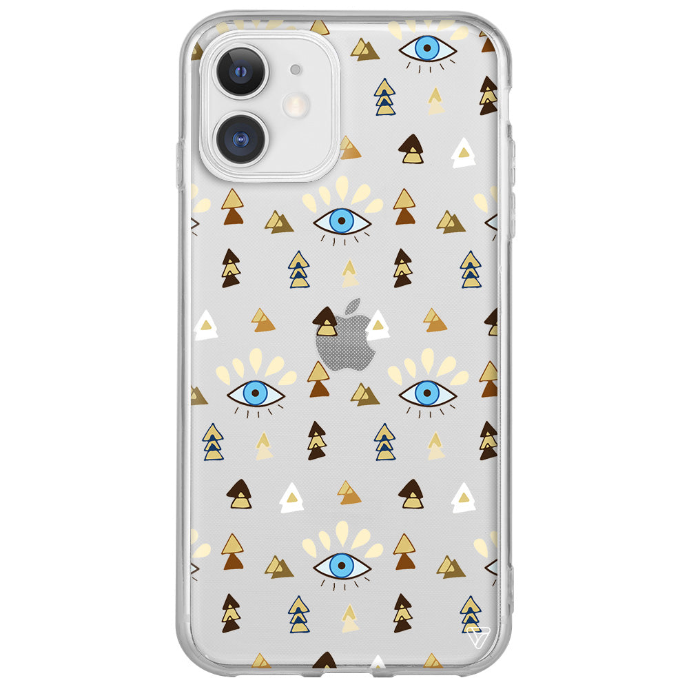 Etnik Goz Lansman Model İçi Kadife Silikon Telefon Kılıfı