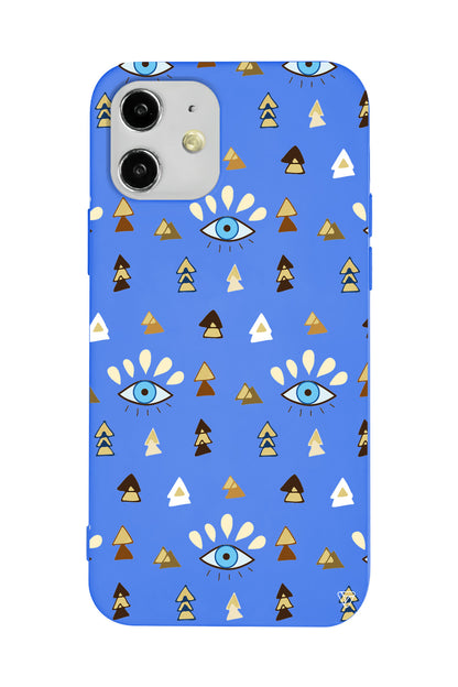 Etnik Goz Lansman Model İçi Kadife Silikon Telefon Kılıfı