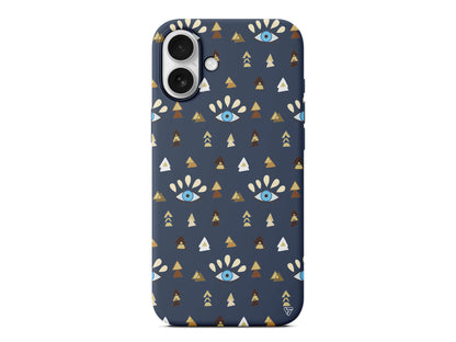 Etnik Goz Lansman Model İçi Kadife Silikon Telefon Kılıfı – Plus Serisine Özel