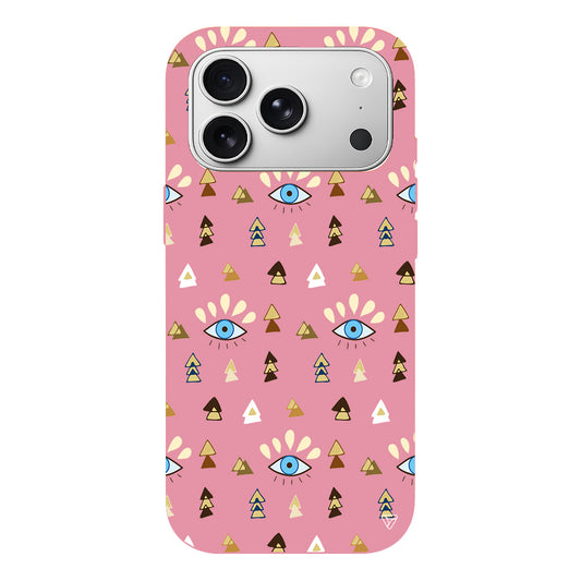 Etnik Goz Lansman Model İçi Kadife Silikon Telefon Kılıfı