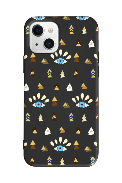 Etnik Goz Lansman Model İçi Kadife Silikon Telefon Kılıfı – Plus Serisine Özel