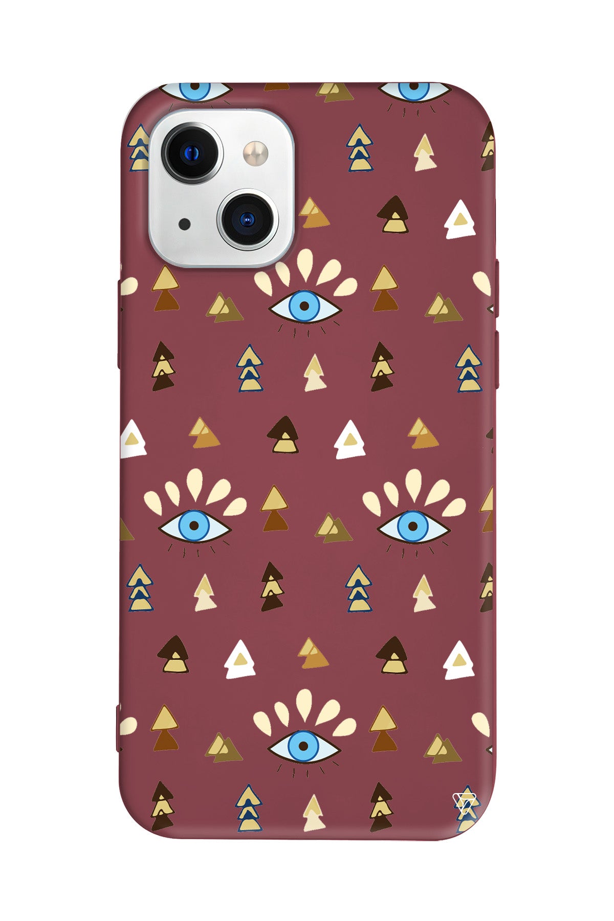 Etnik Goz Lansman Model İçi Kadife Silikon Telefon Kılıfı