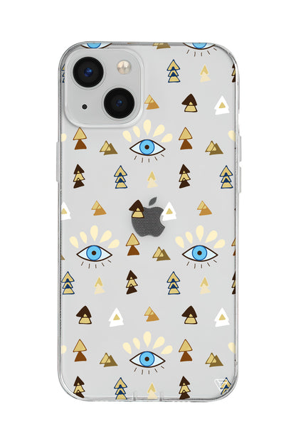 Etnik Goz Lansman Model İçi Kadife Silikon Telefon Kılıfı