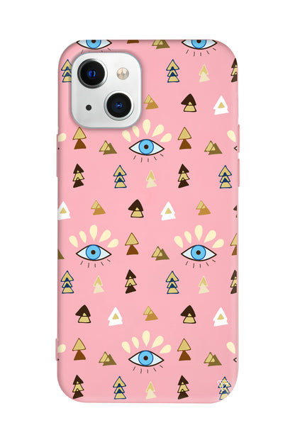 Etnik Goz Lansman Model İçi Kadife Silikon Telefon Kılıfı – Plus Serisine Özel