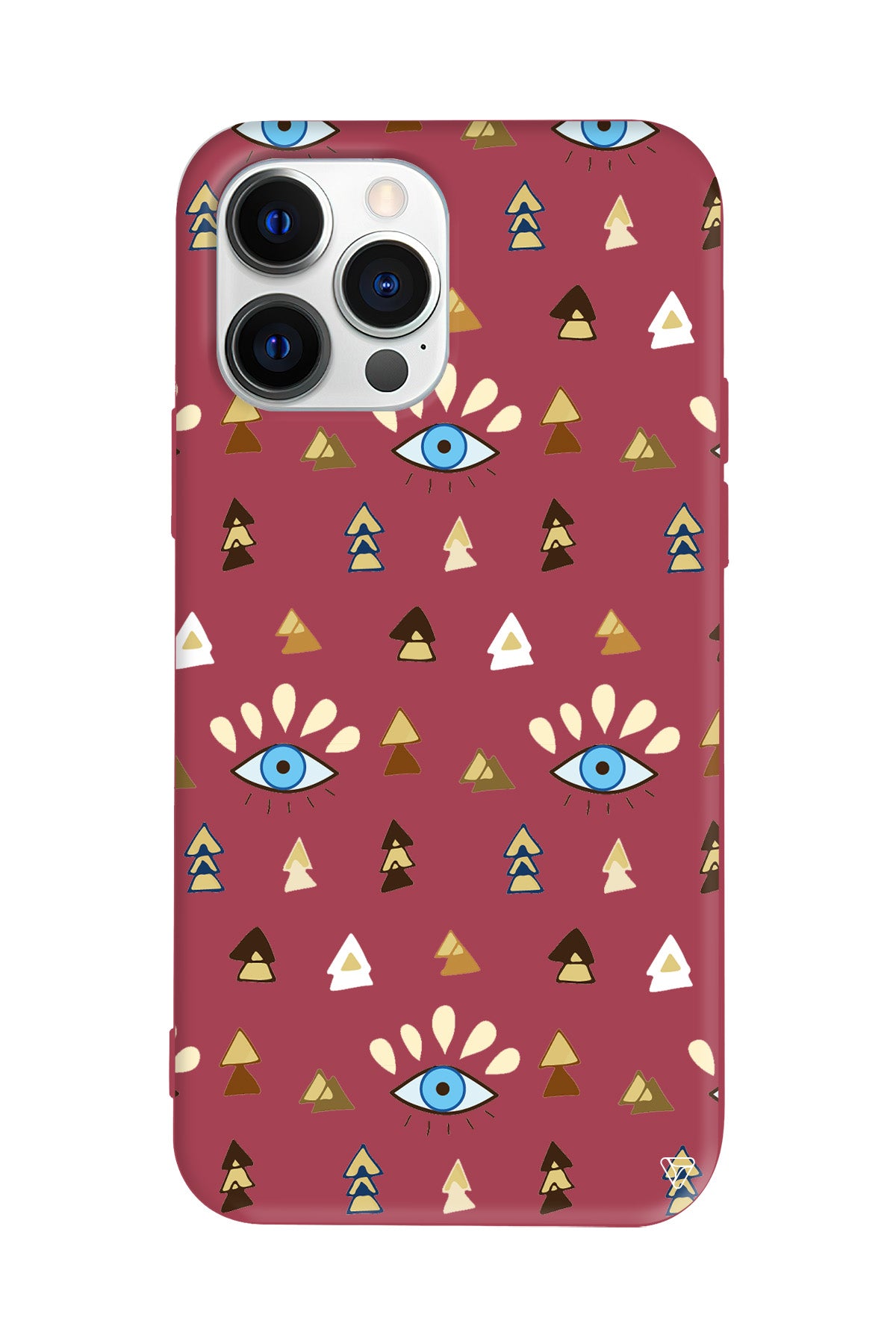 Etnik Goz Lansman Model İçi Kadife Silikon Telefon Kılıfı