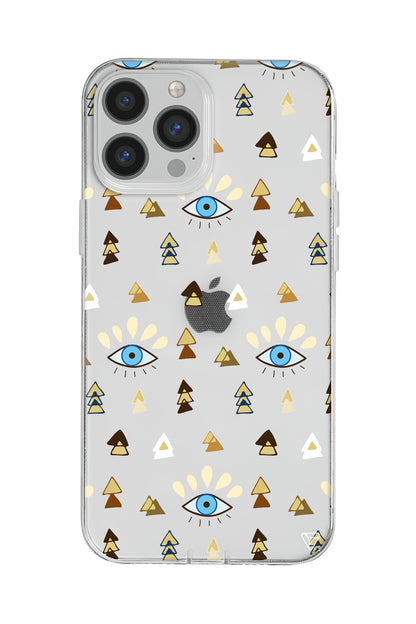 Etnik Goz Lansman Model İçi Kadife Silikon Telefon Kılıfı