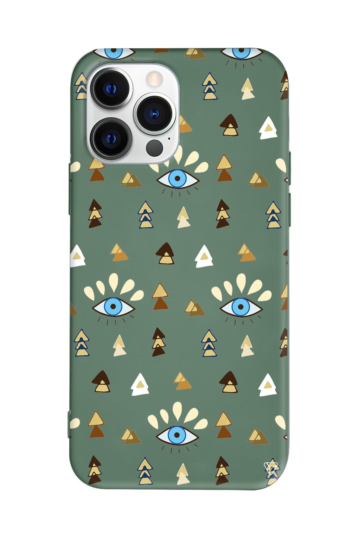 Etnik Goz Lansman Model İçi Kadife Silikon Telefon Kılıfı