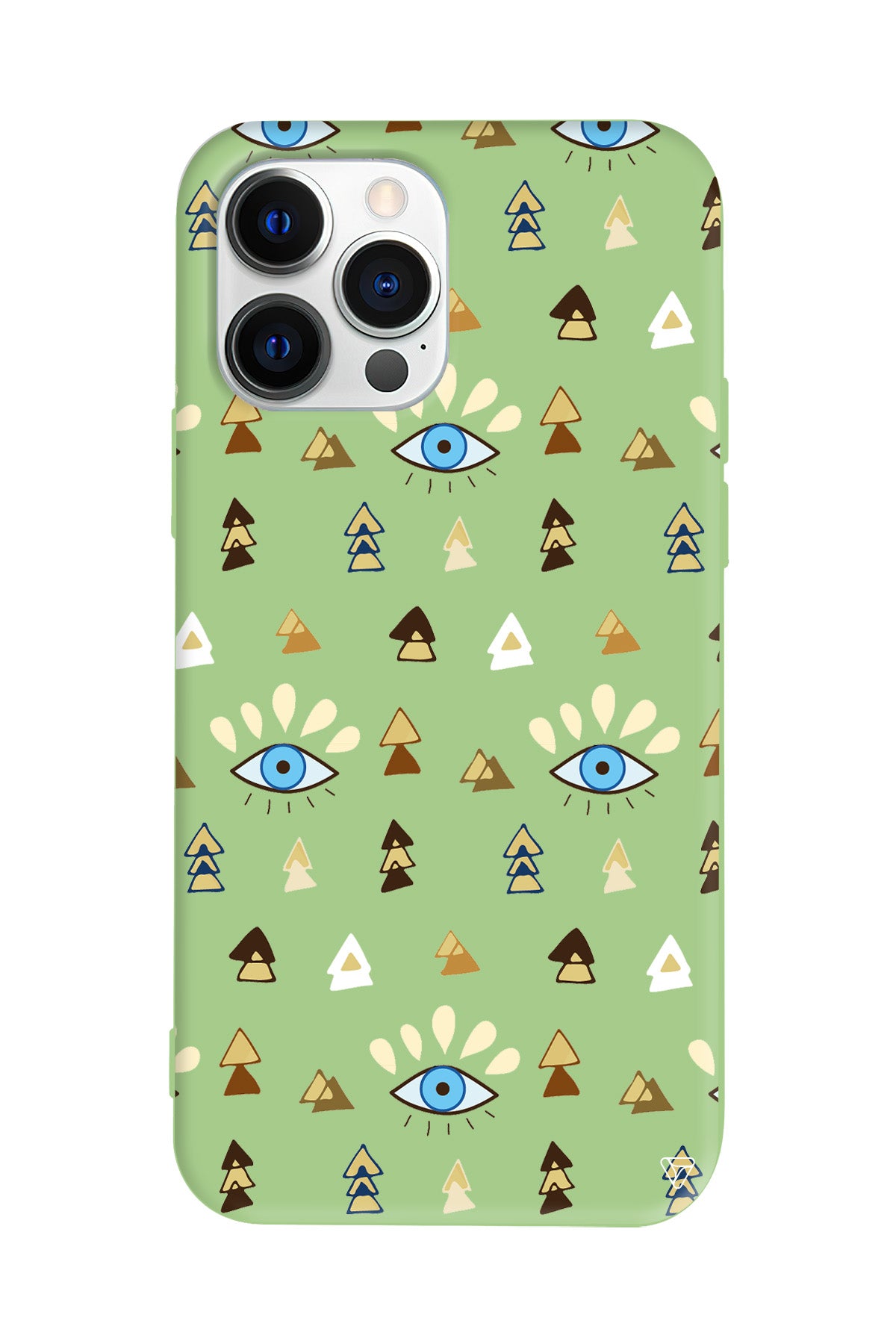 Etnik Goz Lansman Model İçi Kadife Silikon Telefon Kılıfı