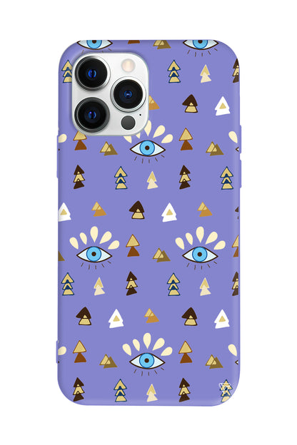 Etnik Goz Lansman Model İçi Kadife Silikon Telefon Kılıfı