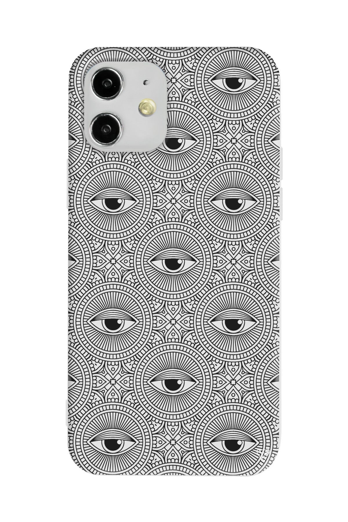 Mandala Goz Lansman Model İçi Kadife Silikon Telefon Kılıfı