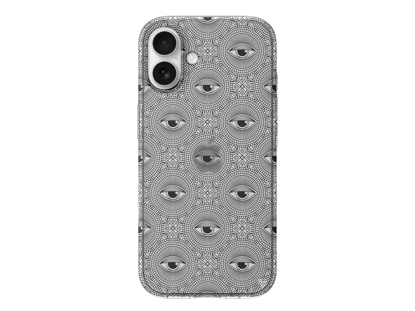 Mandala Goz Lansman Model İçi Kadife Silikon Telefon Kılıfı