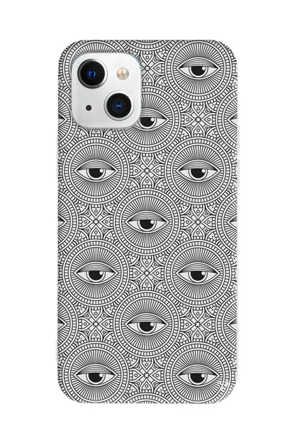 Mandala Goz Lansman Model İçi Kadife Silikon Telefon Kılıfı – Plus Serisine Özel