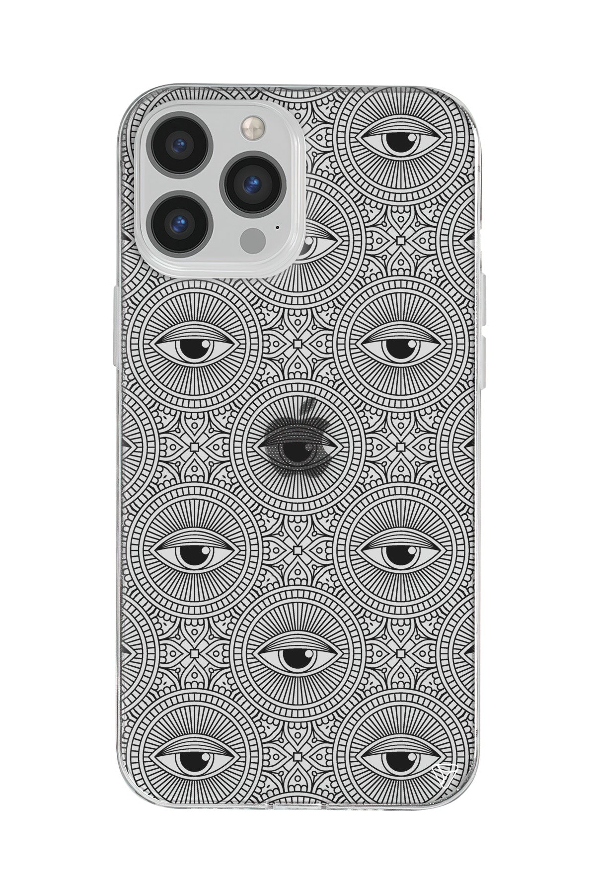 Mandala Goz Lansman Model İçi Kadife Silikon Telefon Kılıfı