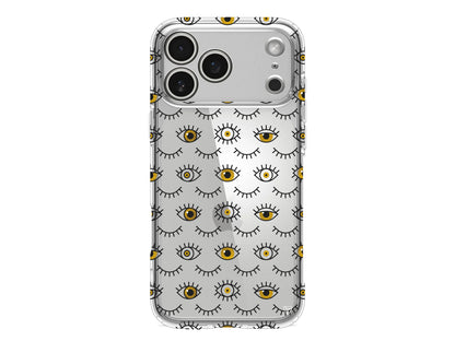 Gold Goz Lansman Model İçi Kadife Silikon Telefon Kılıfı