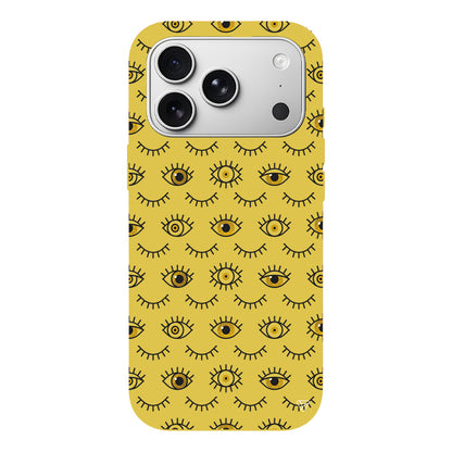 Gold Goz Lansman Model İçi Kadife Silikon Telefon Kılıfı