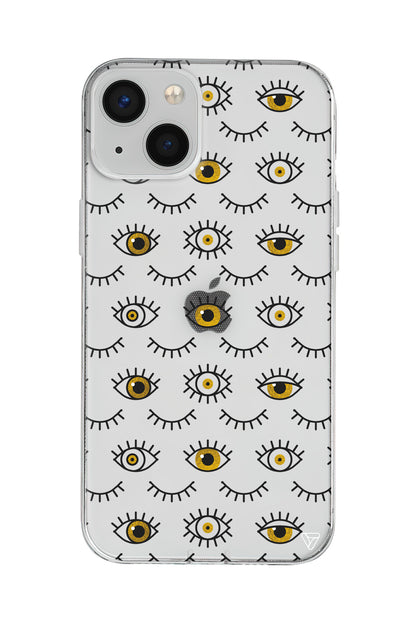 Gold Goz Lansman Model İçi Kadife Silikon Telefon Kılıfı