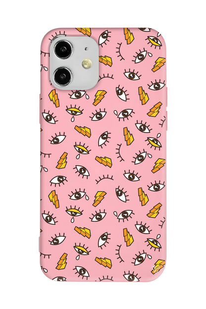 Carpici Gozler 2 Lansman Model İçi Kadife Silikon Telefon Kılıfı