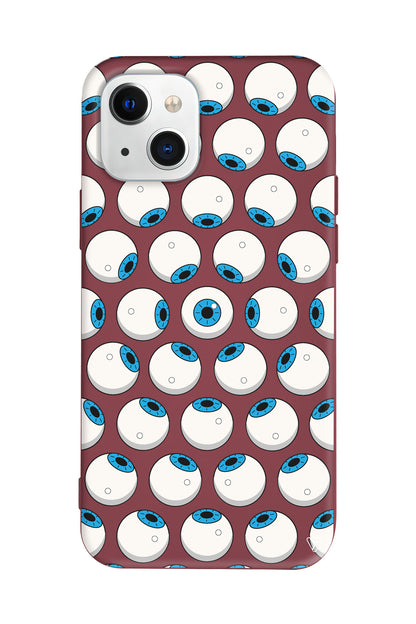 Eyes On You 2 Lansman Model İçi Kadife Silikon Telefon Kılıfı – Plus Serisine Özel