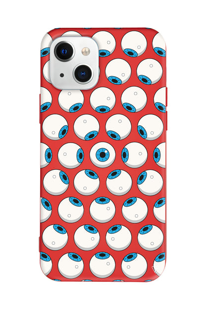 Eyes On You 2 Lansman Model İçi Kadife Silikon Telefon Kılıfı – Plus Serisine Özel