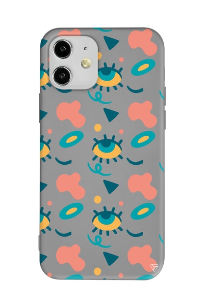 Pastel Goz Lansman Model İçi Kadife Silikon Telefon Kılıfı