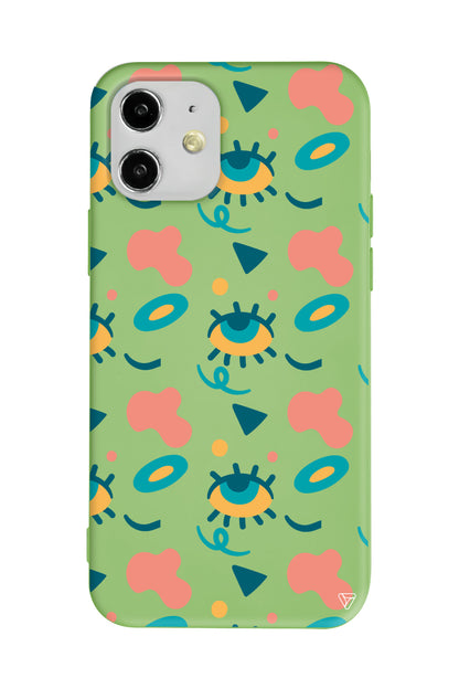 Pastel Goz Lansman Model İçi Kadife Silikon Telefon Kılıfı