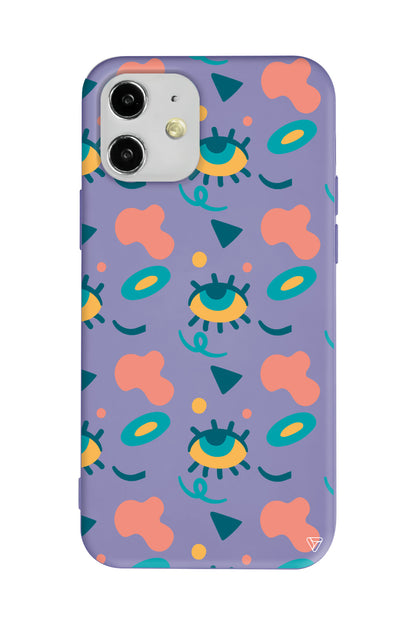 Pastel Goz Lansman Model İçi Kadife Silikon Telefon Kılıfı