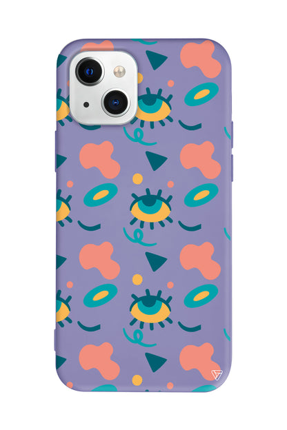 Pastel Goz Lansman Model İçi Kadife Silikon Telefon Kılıfı