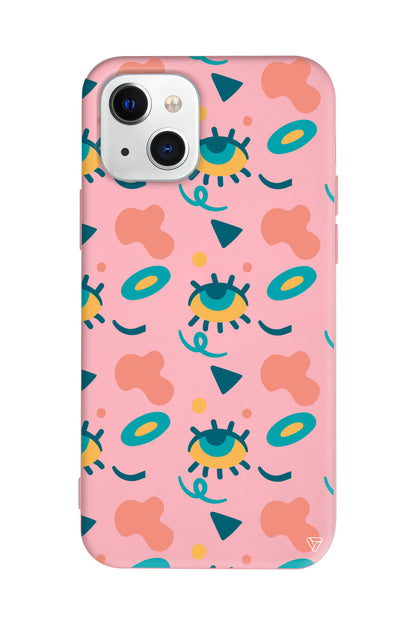 Pastel Goz Lansman Model İçi Kadife Silikon Telefon Kılıfı