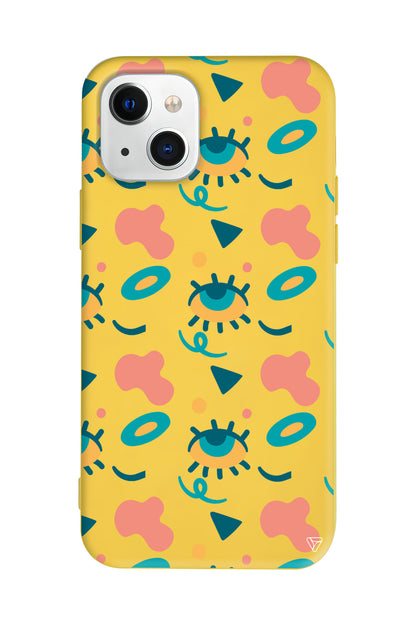 Pastel Goz Lansman Model İçi Kadife Silikon Telefon Kılıfı