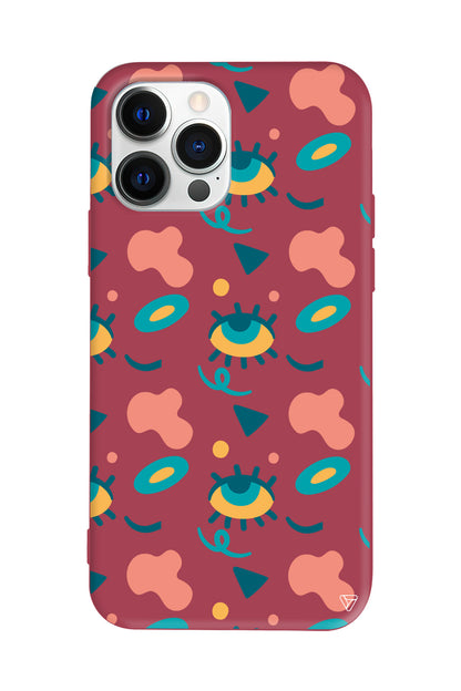 Pastel Goz Lansman Model İçi Kadife Silikon Telefon Kılıfı