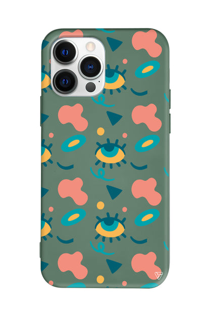 Pastel Goz Lansman Model İçi Kadife Silikon Telefon Kılıfı