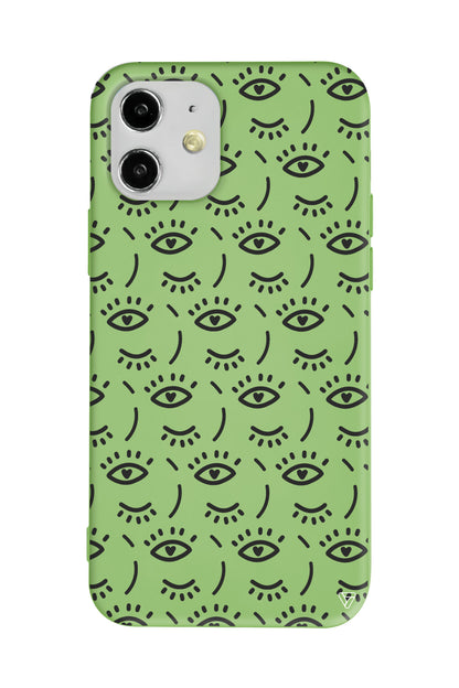 Kalp Goz Lansman Model İçi Kadife Silikon Telefon Kılıfı