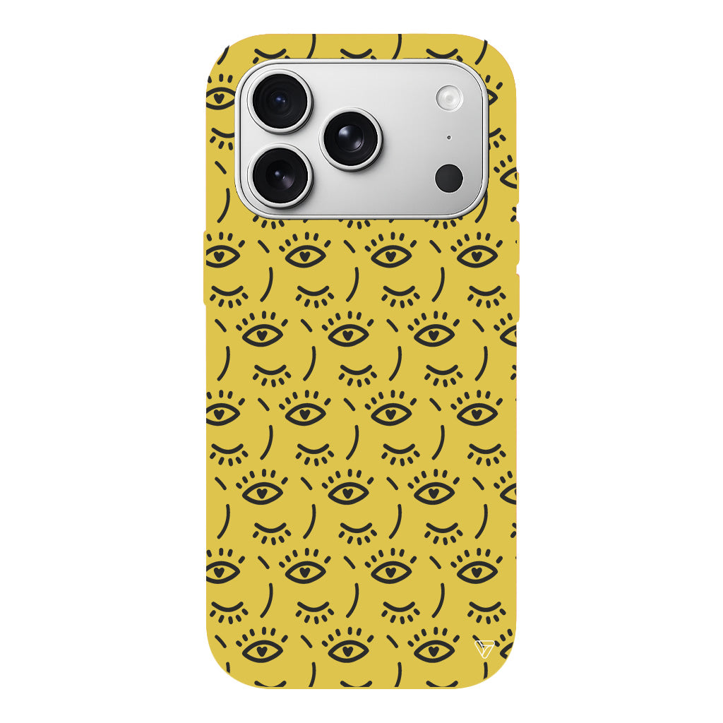 Kalp Goz Lansman Model İçi Kadife Silikon Telefon Kılıfı