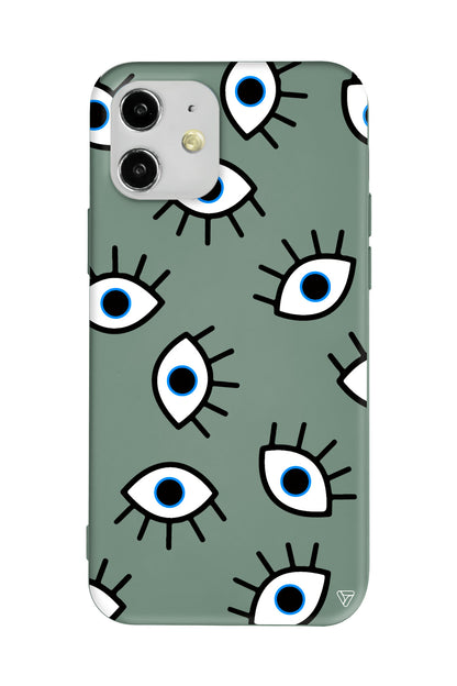 Random Eyes Lansman Model İçi Kadife Silikon Telefon Kılıfı