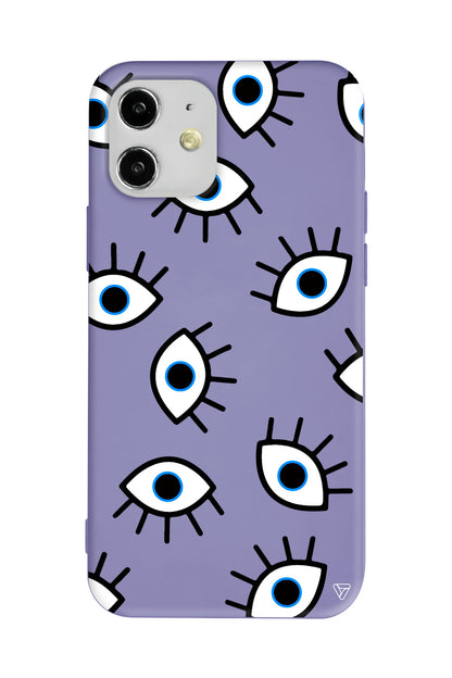 Random Eyes Lansman Model İçi Kadife Silikon Telefon Kılıfı