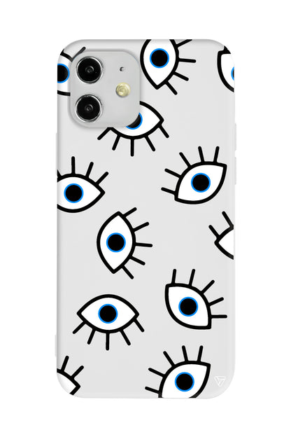 Random Eyes Lansman Model İçi Kadife Silikon Telefon Kılıfı