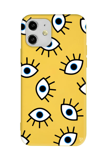 Random Eyes Lansman Model İçi Kadife Silikon Telefon Kılıfı