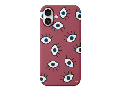 Random Eyes Lansman Model İçi Kadife Silikon Telefon Kılıfı – Plus Serisine Özel