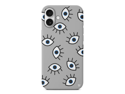 Random Eyes Lansman Model İçi Kadife Silikon Telefon Kılıfı – Plus Serisine Özel